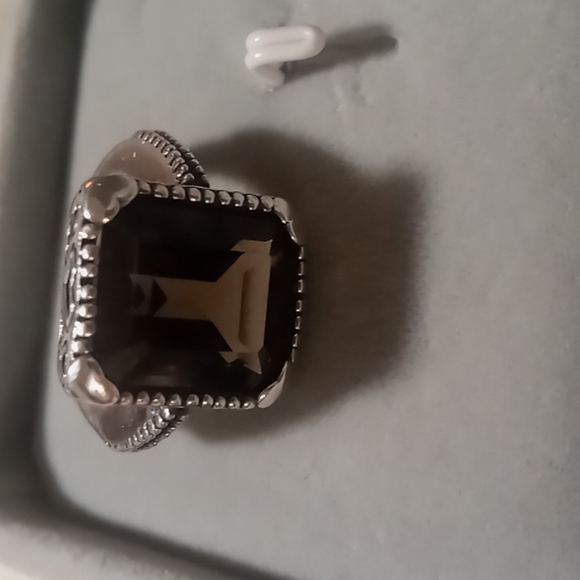 Brighton Jewelry - Brighton silver a lovely Smokey quartz statement ring in a heart setting. Size 6